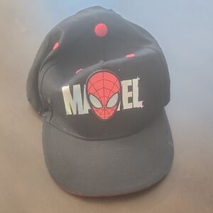 Marvel Kids Hat with Spider-Man Logo in Black and Red